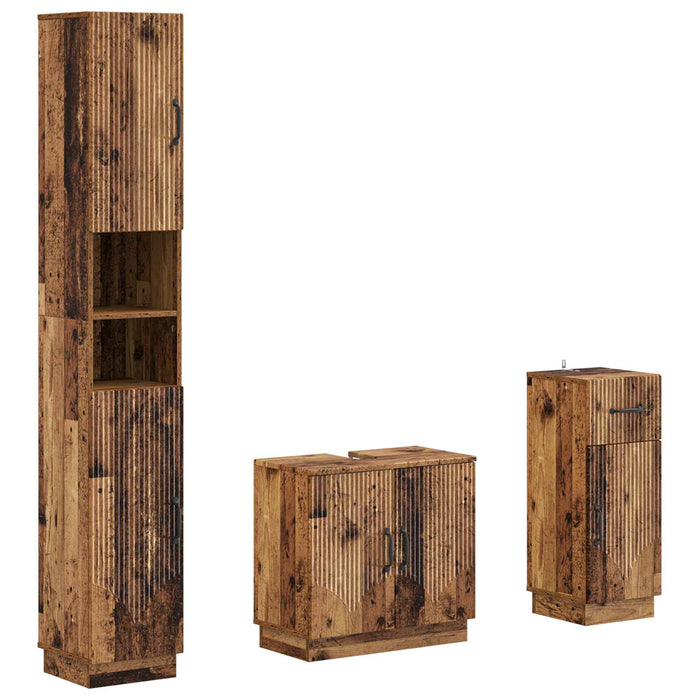 Set de cabinet pentru baie cu 3 piese HOORN Lemn prelucrat WALTI