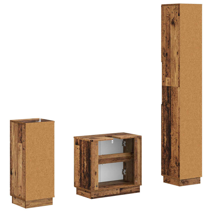 Set de cabinet pentru baie cu 3 piese HOORN Lemn prelucrat WALTI