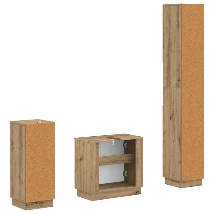 Set de cabinet pentru baie cu 3 piese HOORN Lemn prelucrat WALTI