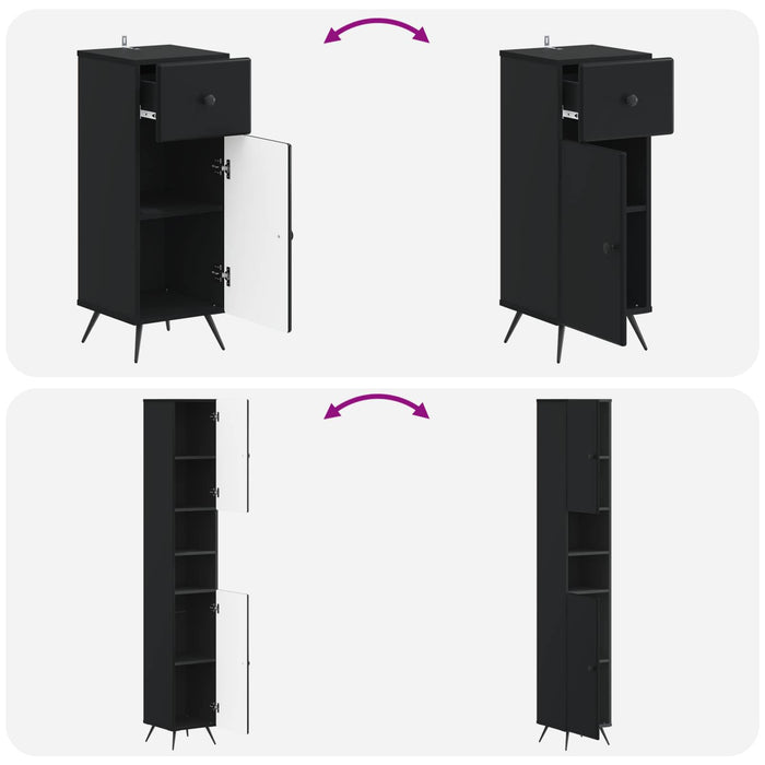Set de cabinet pentru baie cu 3 piese BREDA Lemn prelucrat WALTI