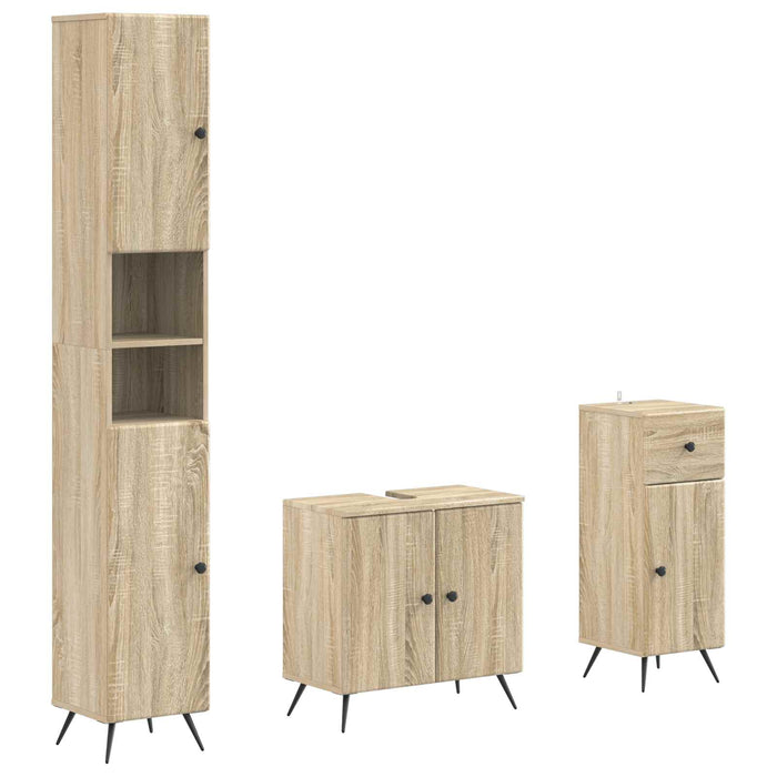 Set de cabinet pentru baie cu 3 piese BREDA Lemn prelucrat WALTI