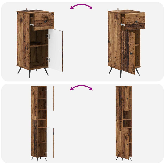 Set de cabinet pentru baie cu 3 piese BREDA Lemn prelucrat - WALTI WALTI
