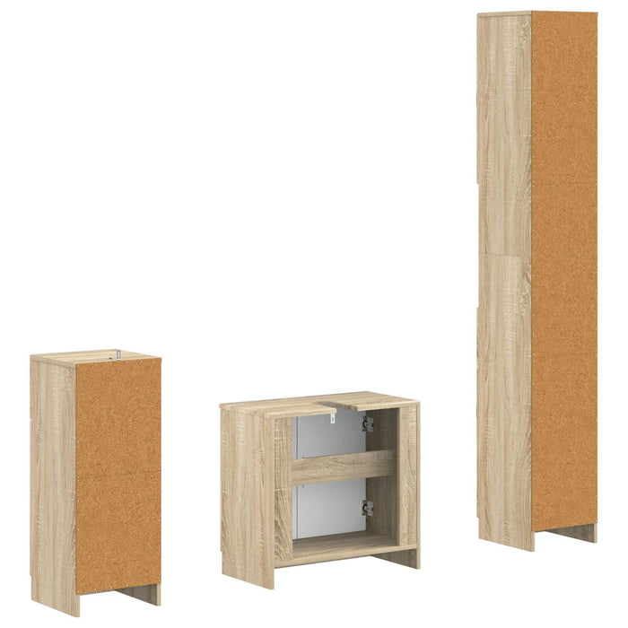 Set de cabinet pentru baie cu 3 piese UTRECHT Lemn prelucrat - WALTI WALTI