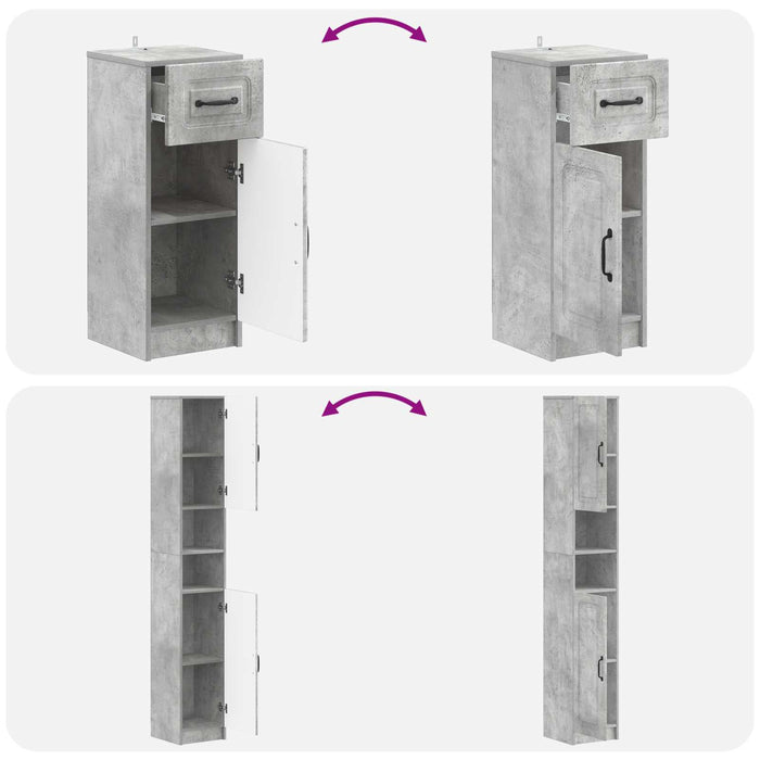 Set de cabinet pentru baie cu 3 piese UTRECHT Lemn prelucrat - WALTI WALTI