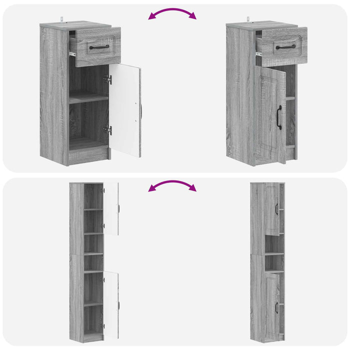 Set de cabinet pentru baie cu 3 piese UTRECHT Lemn prelucrat - WALTI WALTI