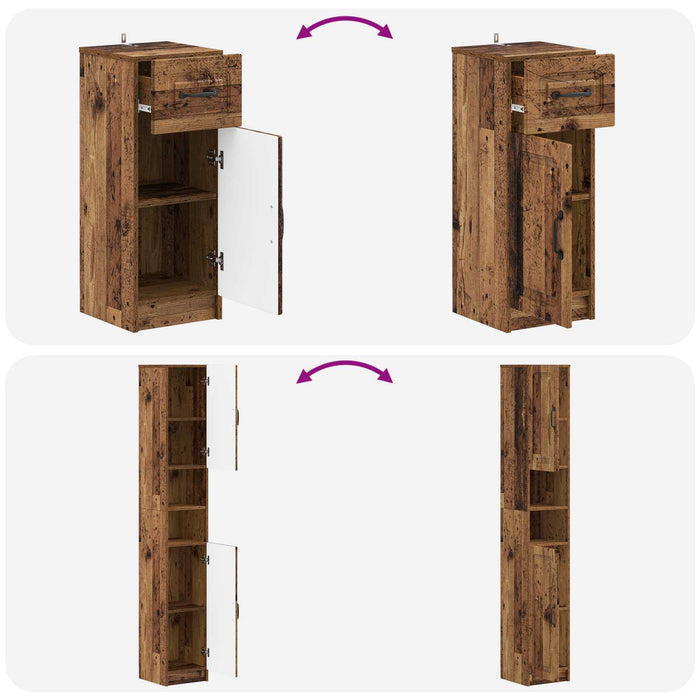 Set de cabinet pentru baie cu 3 piese UTRECHT Lemn prelucrat - WALTI WALTI