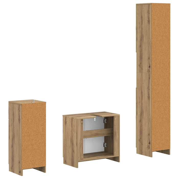 Set de cabinet pentru baie cu 3 piese UTRECHT Lemn prelucrat - WALTI WALTI