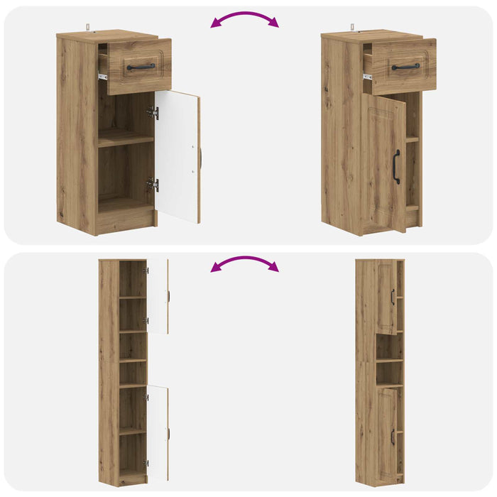Set de cabinet pentru baie cu 3 piese UTRECHT Lemn prelucrat - WALTI WALTI