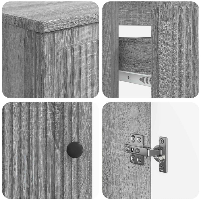 Set de dulapuri pentru baie, 4 piese EDE Sonoma gri - WALTI WALTI