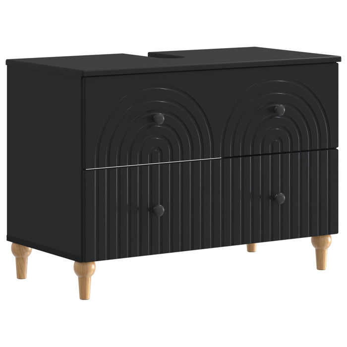 Set de dulapuri pentru baie, 4 piese ALKMAAR Negru - WALTI WALTI