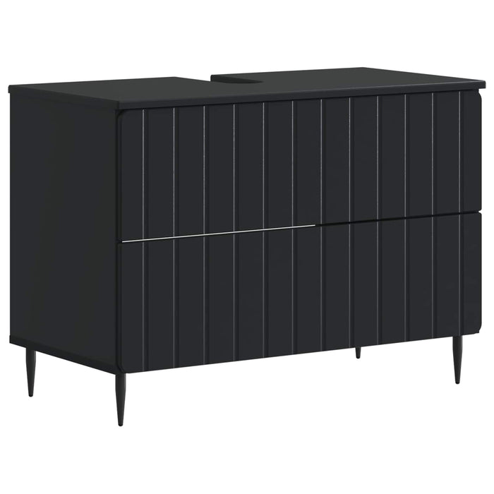 Set de dulapuri pentru baie, 4 piese ZWOLLE Negru - WALTI WALTI