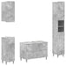 Set de dulapuri pentru baie, 4 piese ZWOLLE Gri Beton - WALTI WALTI