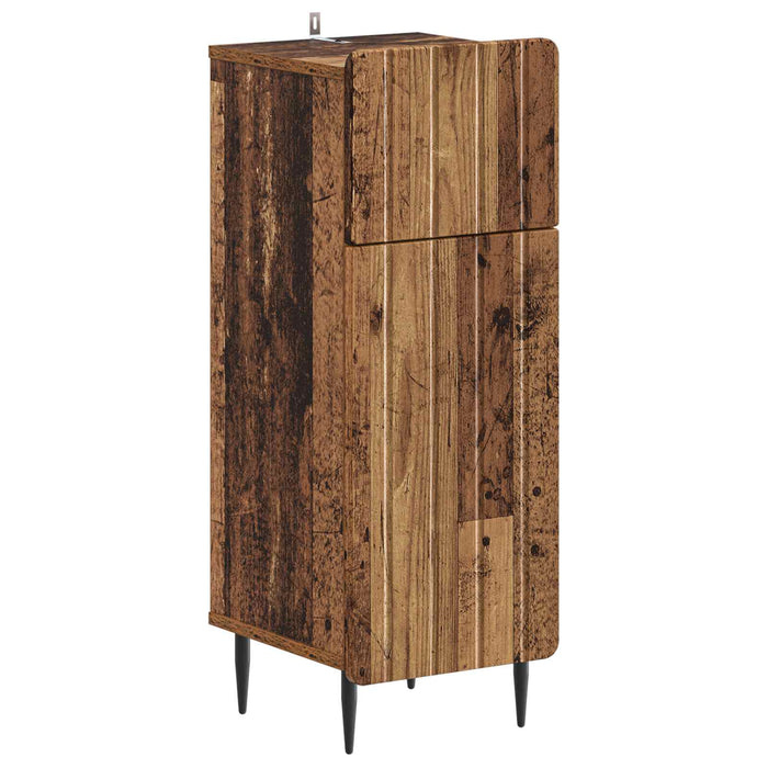 Set de dulapuri pentru baie, 4 piese ZWOLLE Lemn vechi WALTI