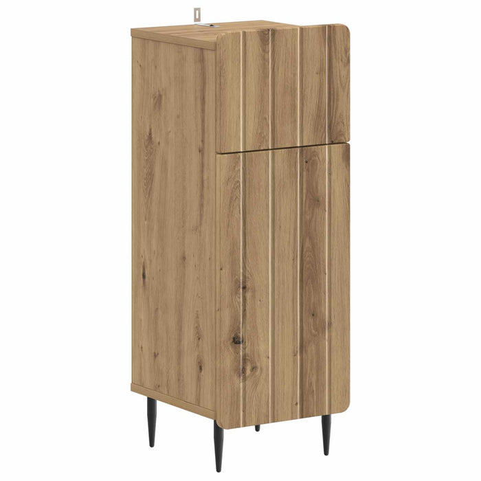 Set de dulapuri pentru baie, 4 piese ZWOLLE Stejar Artizanal WALTI