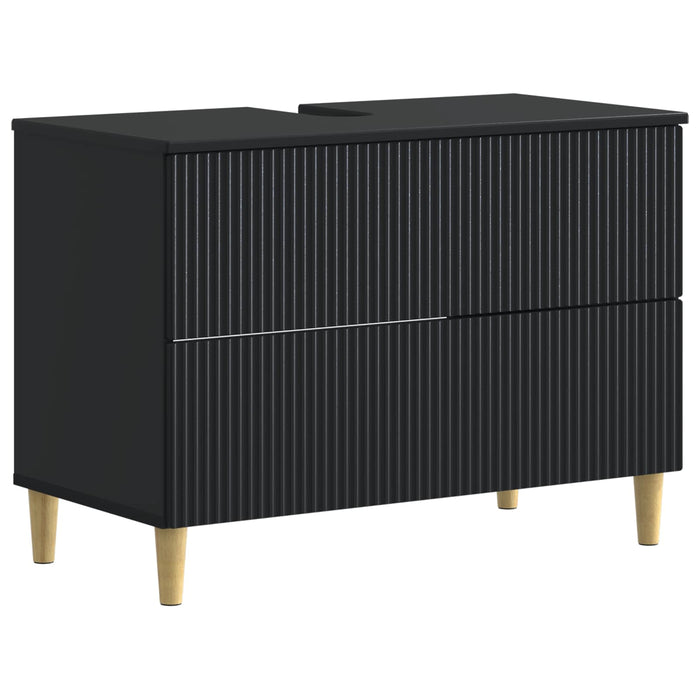 Set de dulapuri pentru baie, 4 piese ARNHEM Negru WALTI