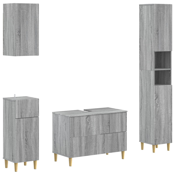 Set de dulapuri pentru baie, 4 piese ARNHEM Sonoma gri - WALTI WALTI