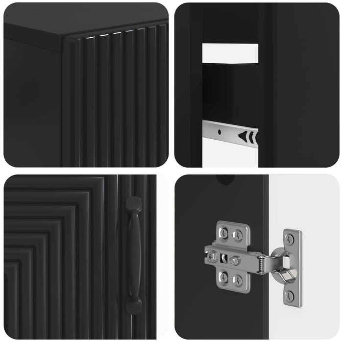 Set de dulapuri pentru baie, 4 piese HAARLEM Negru - WALTI WALTI