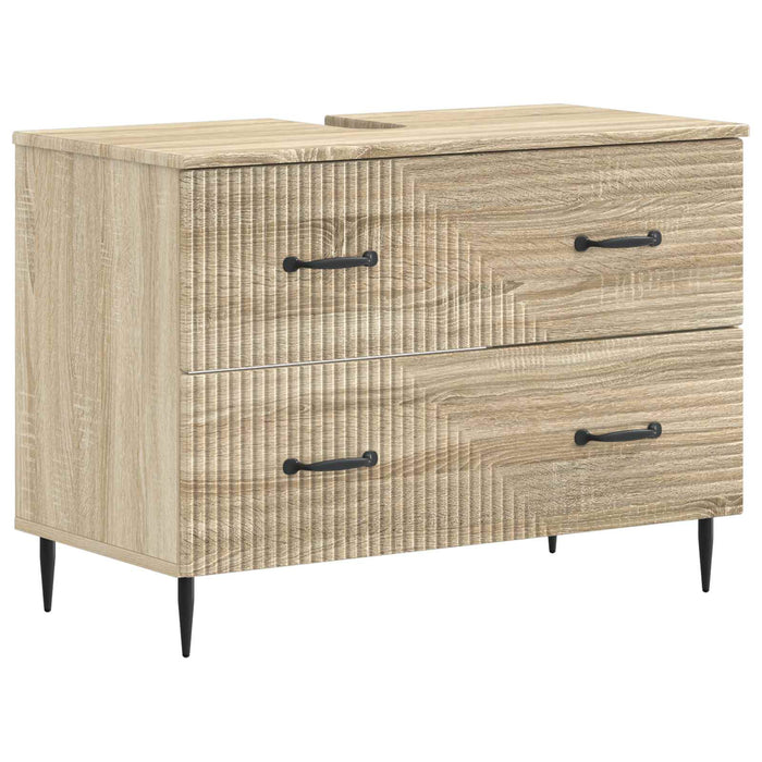 Set de dulapuri pentru baie, 4 piese HAARLEM Stejar Sonoma - WALTI WALTI