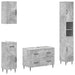 Set de dulapuri pentru baie, 4 piese HAARLEM Gri Beton - WALTI WALTI