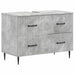 Set de dulapuri pentru baie, 4 piese HAARLEM Gri Beton - WALTI WALTI