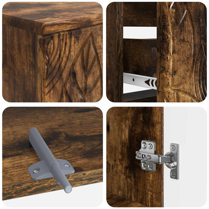 Set de dulapuri pentru baie, 4 piese DELFT Stejar fumuriu - WALTI WALTI