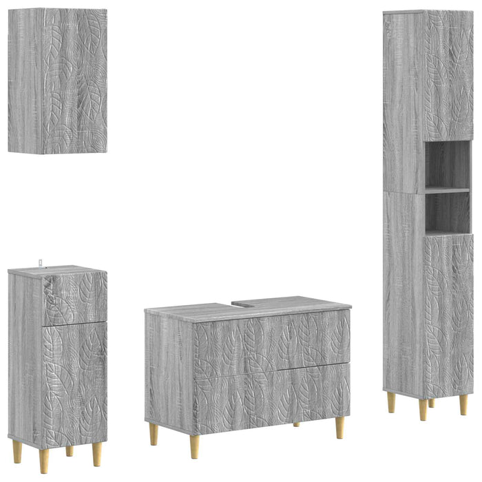 Set de dulapuri pentru baie, 4 piese DELFT Sonoma gri - WALTI WALTI