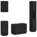 Set de dulapuri pentru baie, 4 piese HOORN Negru Lemn prelucrat - WALTI WALTI