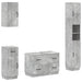 Set de dulapuri pentru baie, 4 piese HOORN Gri Beton - WALTI WALTI