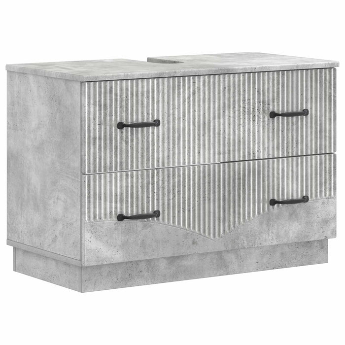 Set de dulapuri pentru baie, 4 piese HOORN Gri Beton - WALTI WALTI