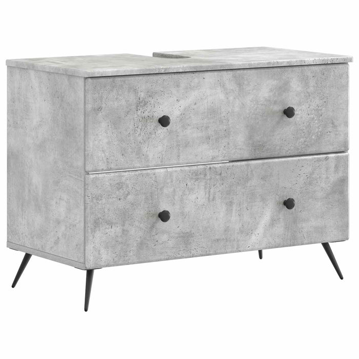 Set de dulapuri pentru baie, 4 piese BREDA Gri Beton - WALTI WALTI