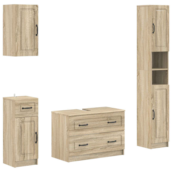 Set de dulapuri pentru baie, 4 piese UTRECHT Stejar Sonoma WALTI