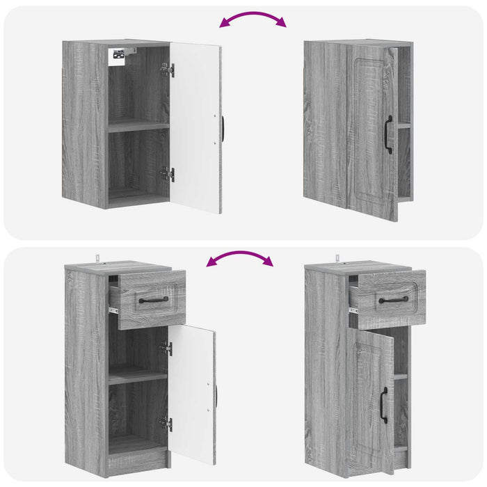 Set de dulapuri pentru baie, 4 piese UTRECHT Sonoma gri - WALTI WALTI