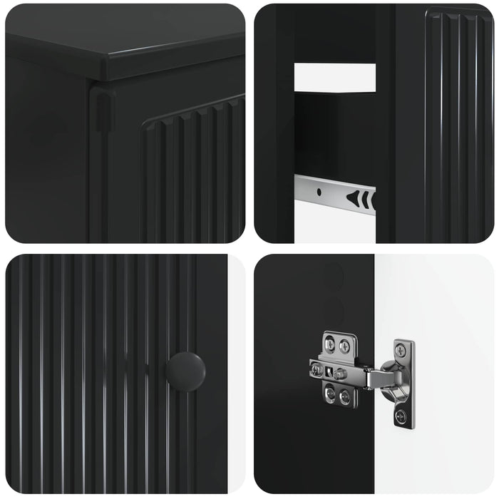 Set de dulapuri pentru baie, 2 piese EDE Negru Lemn prelucrat - WALTI WALTI