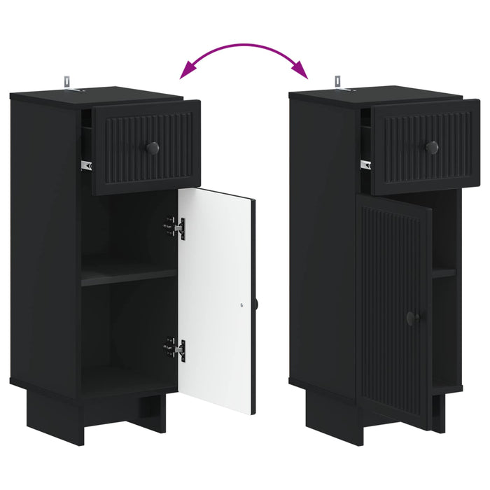Set de dulapuri pentru baie, 2 piese EDE Negru Lemn prelucrat - WALTI WALTI