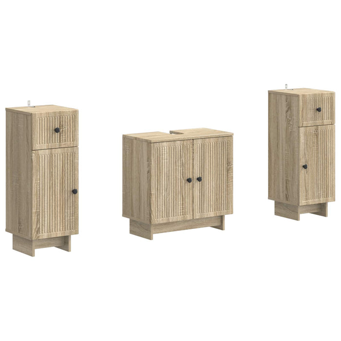 Set de dulapuri pentru baie, 2 piese EDE Stejar Sonoma - WALTI WALTI