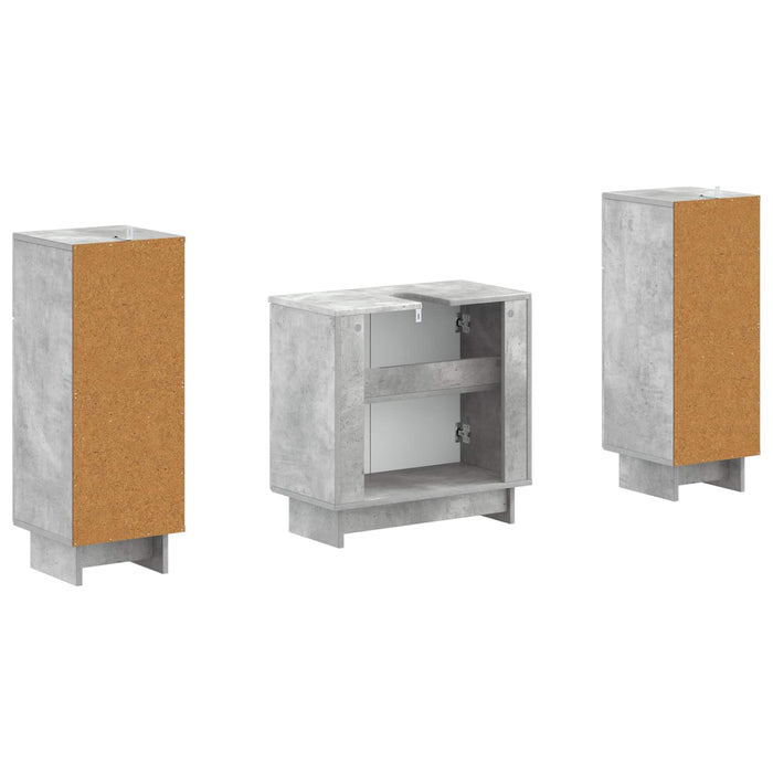 Set de dulapuri pentru baie, 2 piese EDE Gri Beton - WALTI WALTI