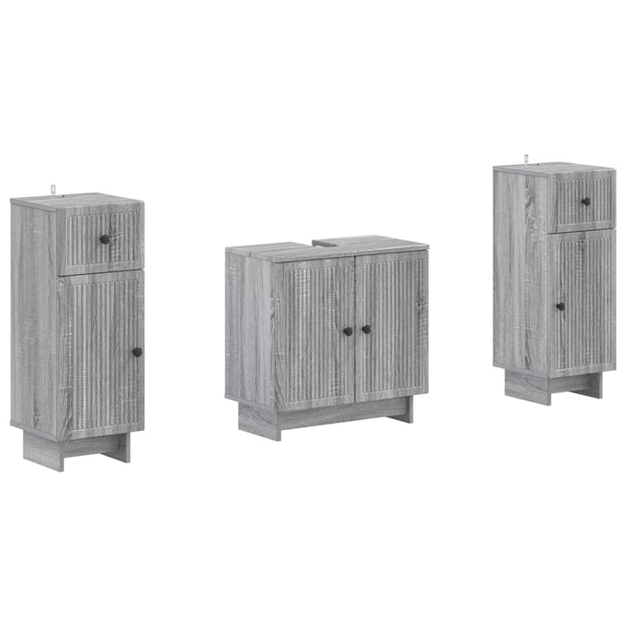 Set de dulapuri pentru baie, 2 piese EDE Sonoma gri - WALTI WALTI