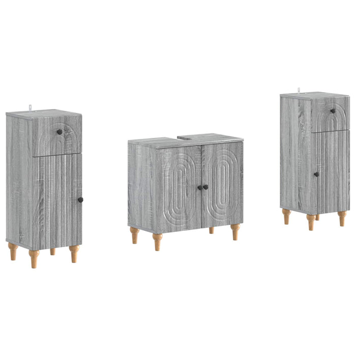 Set de dulapuri pentru baie, 2 piese ALKMAAR Sonoma gri - WALTI WALTI