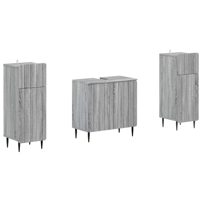 Set de dulapuri pentru baie, 2 piese ZWOLLE Sonoma gri - WALTI WALTI