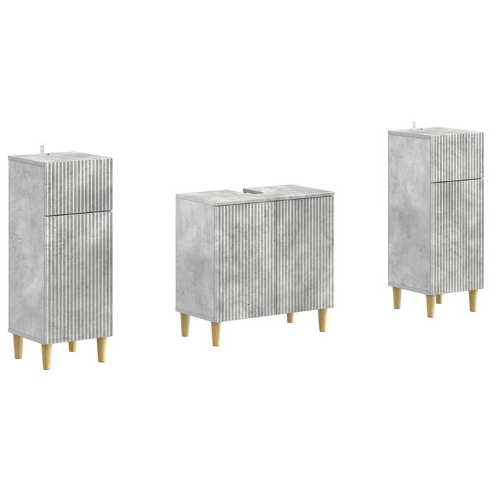 Set de dulapuri pentru baie, 2 piese ARNHEM Gri Beton - WALTI WALTI