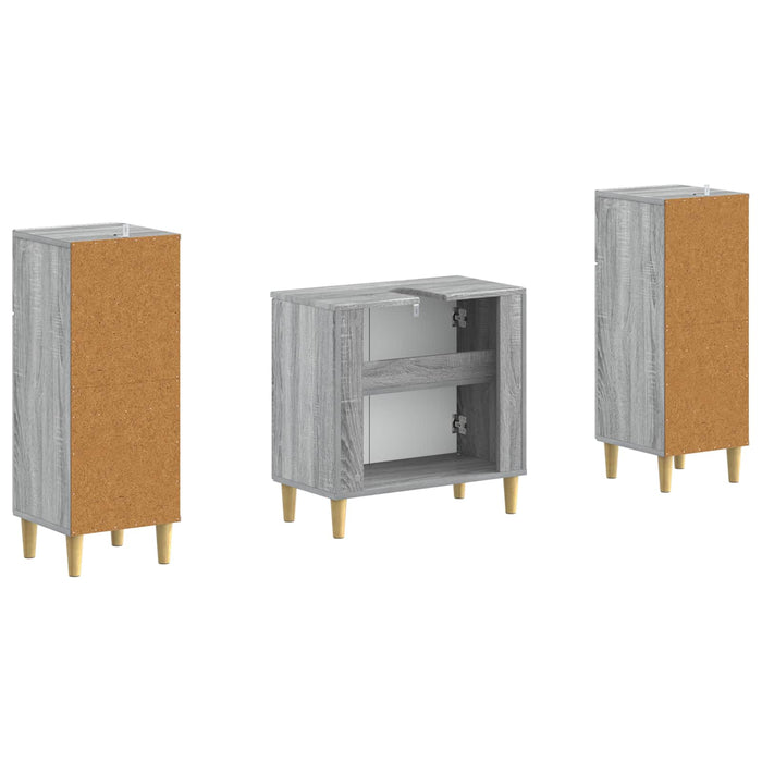 Set de dulapuri pentru baie, 2 piese ARNHEM Sonoma gri - WALTI WALTI