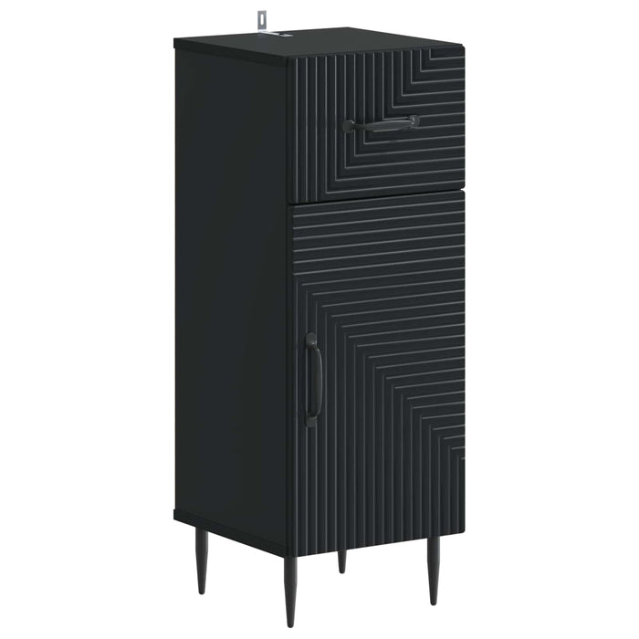 Set de dulapuri pentru baie, 2 piese HAARLEM Negru WALTI