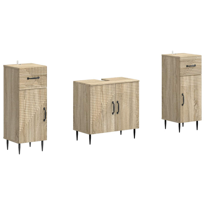 Set de dulapuri pentru baie, 2 piese HAARLEM Stejar Sonoma WALTI