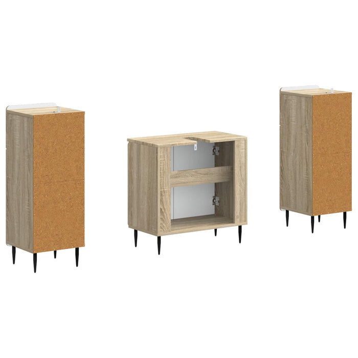 Set de dulapuri pentru baie, 2 piese HAARLEM Stejar Sonoma WALTI