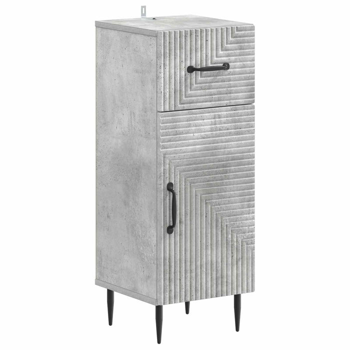 Set de dulapuri pentru baie, 2 piese HAARLEM Gri Beton WALTI