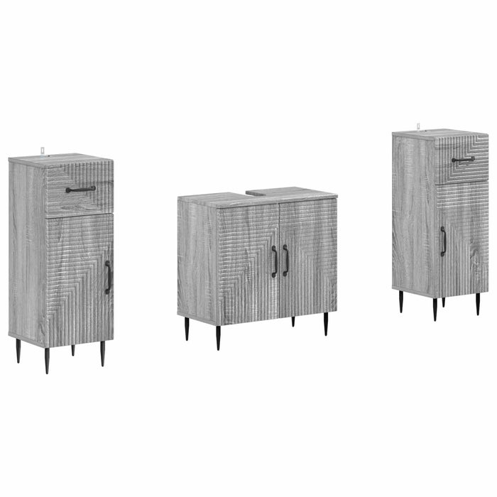 Set de dulapuri pentru baie, 2 piese HAARLEM Sonoma gri - WALTI WALTI