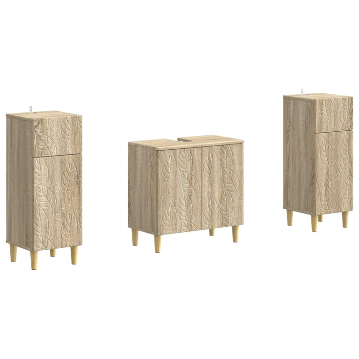 Set de dulapuri pentru baie, 2 piese DELFT Stejar Sonoma - WALTI WALTI