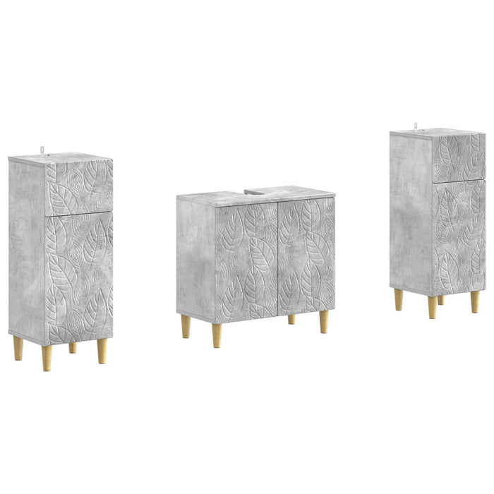 Set de dulapuri pentru baie, 2 piese DELFT Gri Beton - WALTI WALTI
