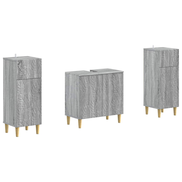 Set de dulapuri pentru baie, 2 piese DELFT Sonoma gri - WALTI WALTI