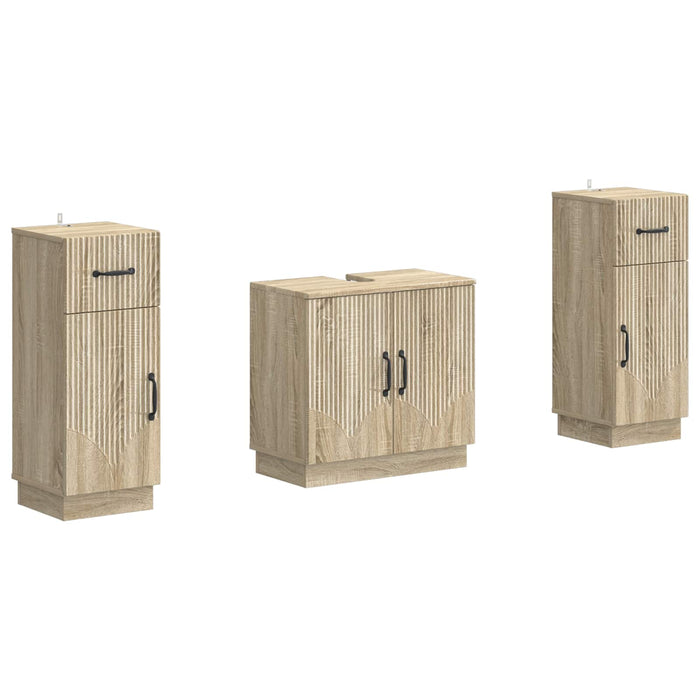 Set de dulapuri pentru baie, 2 piese HOORN Stejar Sonoma - WALTI WALTI